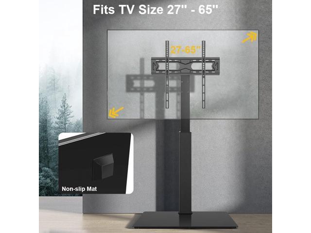 Floor TV Stand for 27-65 inch LED Screen Adjustable TV Stand with Mount Swivel Floor Televisions Stand with Tempered Glass Base for Corner Bedroom...