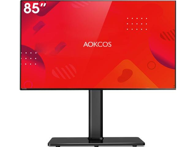 Universal Swivel TV Stand Table Top Mount Stand for 43 to 85 inch TVs, 8 Level Height Adjustable with Tilting, Heavy Duty Tempered Glass Base,...