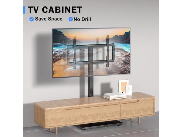 Universal Pedestal TV Stand with Bracket for 32'-75' TVs Floor TV Stand w/Cable Management Holds 132lbs Max VESA 600x400mm TS004H