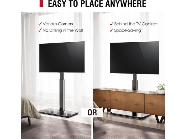 Swivel TV Floor Stand for 32-65 Inches TVs, 8 Level Height Adjustable Corner Small TV Stand Mount for Living Room/Bedroom, Holds up to 88 lbs,MAX...