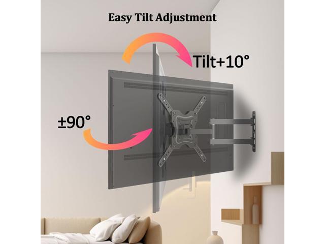 Full Motion TV Wall Mount, TV Monitor Wall Mount Swivel Tilt Extension for 4K 19-55'' LED LCD TVs Flat Curved Screen TVs/Monitors Strain-Free...
