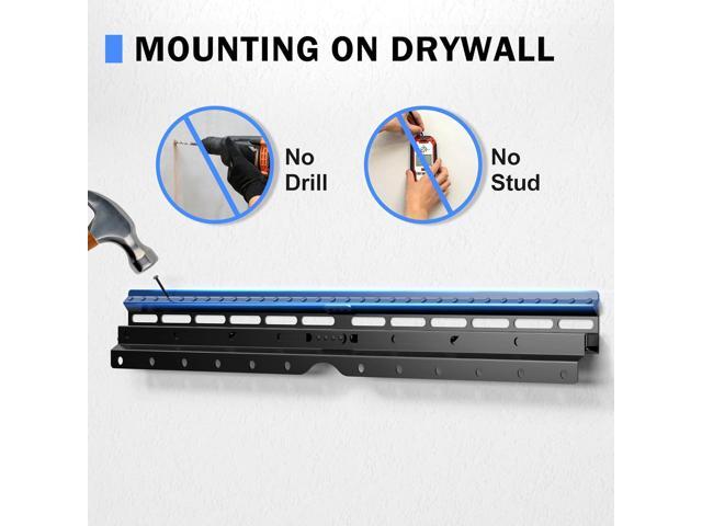 No Stud TV Wall Mount, Drywall Studless TV Hanger for Most 32-75 inch Flat Screen TVs, Holds up to 100lbs, No Stud, No Drill, No Anchors, Easy...