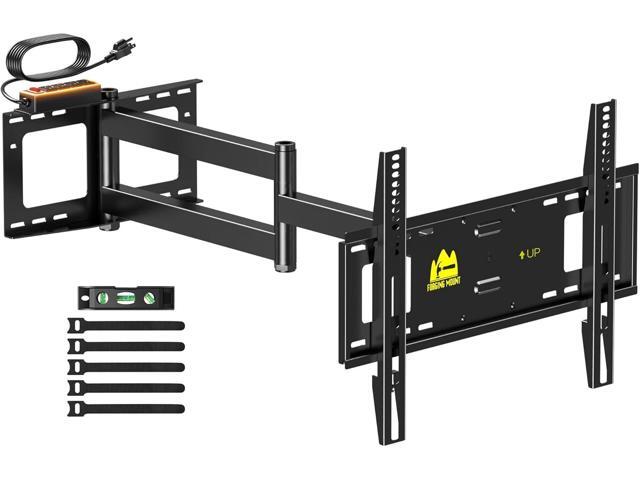 FORGING MOUNT 42 inch Long Arm TV Wall Mount with Power Strip, Full Motion Long Extension Articulating Corner TV Mount for 37 to 80 Inch Flat/Curve...