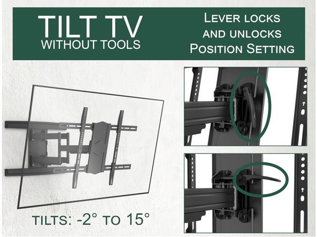 ynVISION. DESIGN Heavy Duty TV Wall Mount for 65100 TVs, XXL Full Motion Bracket Extends 31.5, Tilt Swivel Leveling, 154 lbs Capacity, Max VESA...