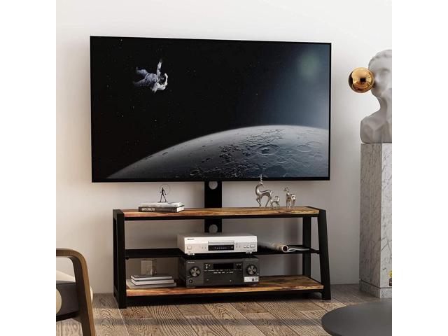 IANIYA Floor TV Stand with Mount and Bracket Plasma LCD LED Flat or Curved Screen TVs Black Multi-Function Angle and Height Adjustable Tempered...