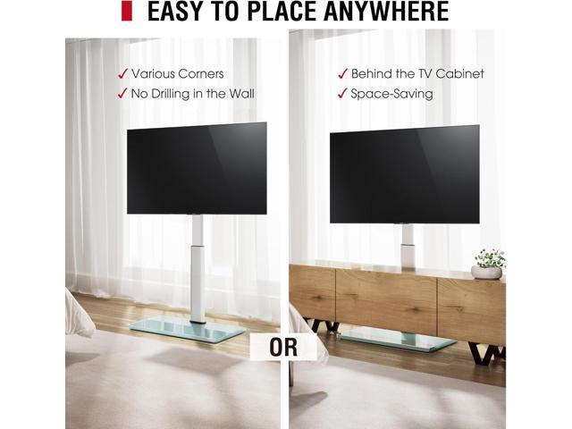 Swivel TV Floor Stand for 32-65 Inches TVs, 8 Level Height Adjustable Corner Small TV Stand Mount for Living Room/Bedroom, Holds up to 88 lbs,MAX...