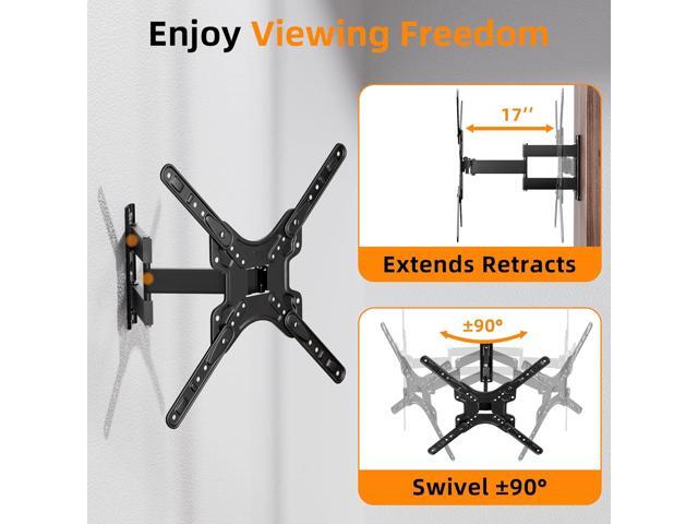GearFusion Full Motion TV Monitor Bracket, Articulating TV Wall Mount for Most 13-60 Inch LED LCD Flat Curved TVs, TVs Mount with Extension Swivels...