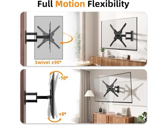 GearFusion Full Motion TV Monitor Bracket, Articulating TV Wall Mount for Most 13-60 Inch LED LCD Flat Curved TVs, TVs Mount with Extension Swivels...
