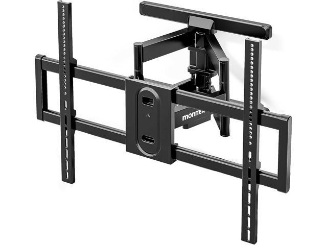 monTEK Heavy Duty Full Motion TV Wall Mount for 43100 Inch TVs Pre-Assembled Bracket with Tool-Free Tilt Swivel & Extension Max VESA 800x600,...