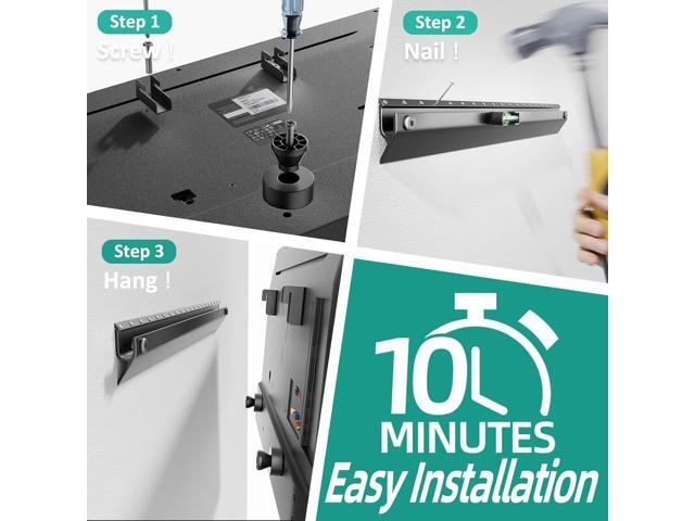 No Stud TV Wall Mount Bracket for 32-75 inch TVs, Sturdy No Drill Drywall TV Mount Up to 150 Lbs, Slim Studless TVs Wall Mount with Max Vesa...