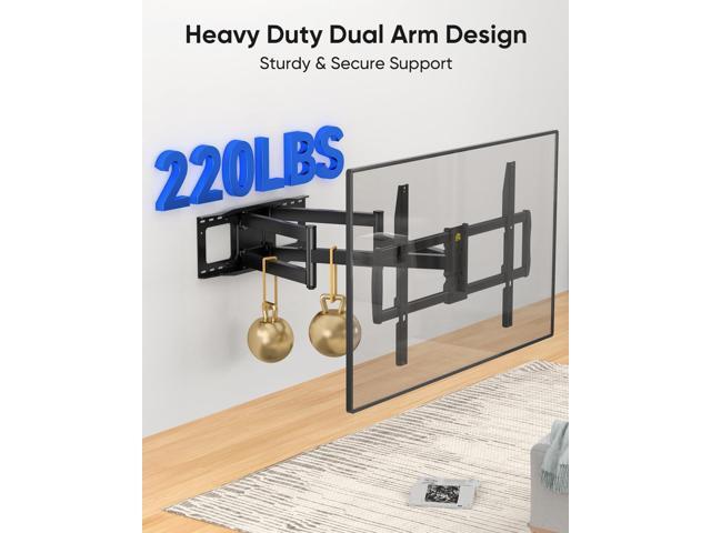 FORGING MOUNT Long Arm TV Wall Mount with 42.9 inch Extension and Power Strip for 60110 Inch TVs, Heavy Duty Full Motion TV Mount,VESA 900x600mm,up...