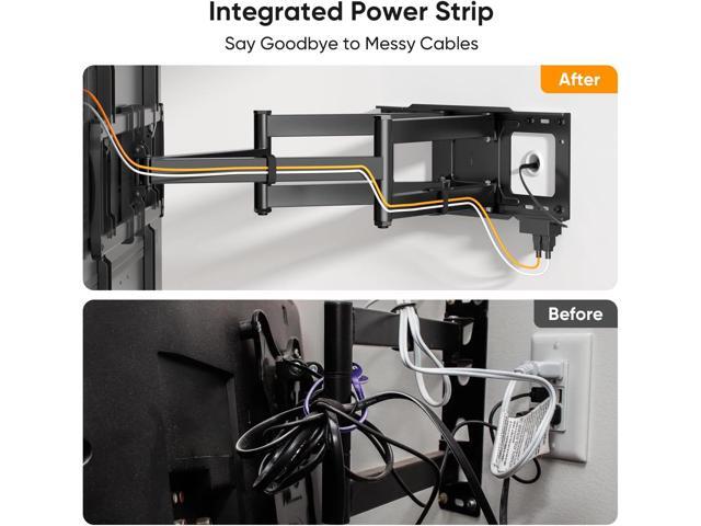 FORGING MOUNT Long Arm TV Wall Mount with 42.9 inch Extension and Power Strip for 60110 Inch TVs, Heavy Duty Full Motion TV Mount,VESA 900x600mm,up...