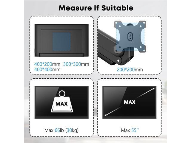 Steel VESA Mount Adapter for TV 32-55 inch, up to 66 lbs, Convert VESA 200 x 200 Mount to Fit 300 x 300, 400 x 200, 400 x 400 VESA Pattern, TV...