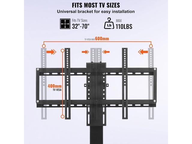 VEVOR Motorized TV Lift Stroke Length 35 Inches Motorized TV Mount Fit for 37-65 Inch TV Lift with Remote Control Height Adjustable 28.7-64.2...