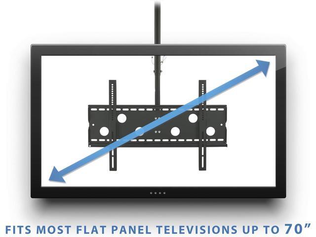 Mount-It Ceiling TV Mount For 32 37 40 42 43 50 55 60 65 70 Inch Flat Panel Televisions, Articulating Hanging Swivel TV Pole Bracket Adjustable...