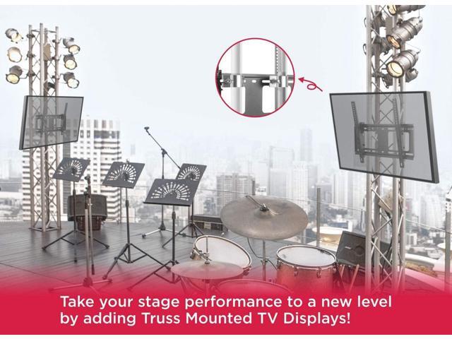 Mount-It! Truss TV Mount with Quick Release Truss Clamp, Tilting TV Mount for 48 to 51 mm Truss Installation, Up to VESA 400x400, 88 Lbs Capacity