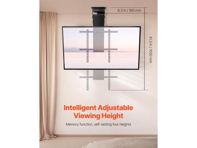 VEVOR Motorized Ceiling TV Mount, TV Wall Mount for 32 to 70 Inch TV, Electric Adjustable Ceiling TV Mount, Motorized Flip Down TV Mount Bracket...
