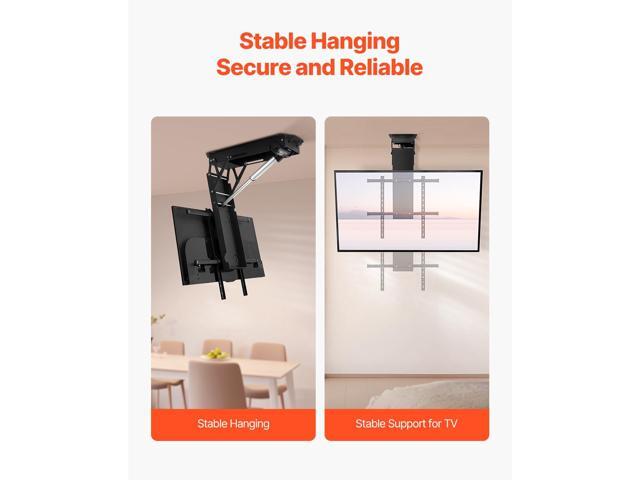 VEVOR Motorized Ceiling TV Mount, TV Wall Mount for 32 to 70 Inch TV, Electric Adjustable Ceiling TV Mount, Motorized Flip Down TV Mount Bracket...