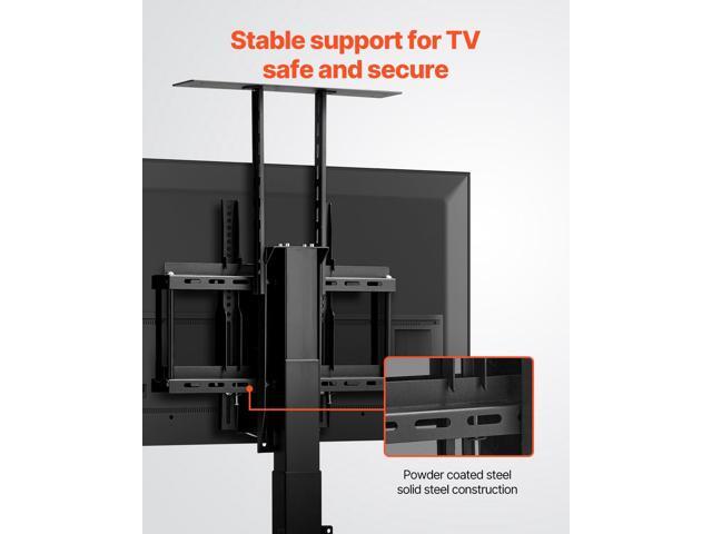 VEVOR Motorized TV Lift Stand, 132 lbs max Load Adjustable TV Lift Stand Mount Bracket, Vertical Electric TV Bracket with Remote Control, for 32-55...