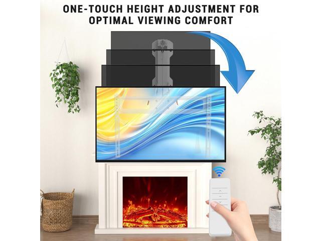 XINYAO Over Fireplace TV Mount Pull Down with Remote, Motorized Height Adjustable Electric TV Wall Bracket for 32 to 70 inch Screen, Compatible...