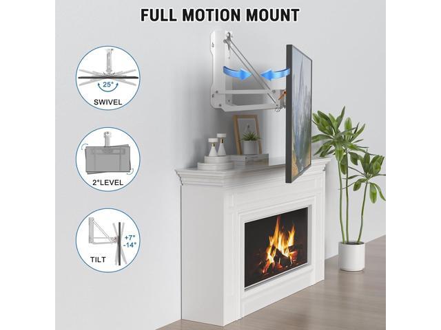XINYAO Over Fireplace TV Mount Pull Down with Remote, Motorized Height Adjustable Electric TV Wall Bracket for 32 to 70 inch Screen, Compatible...