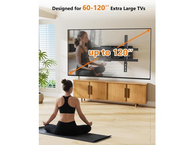 FORGING MOUNT Heavy Duty 60 to 120 inch XXXL Full Motion TV Wall Mount Max VESA1000x600mm Up to 275lbs for Extra Large Big Screens,Universal...