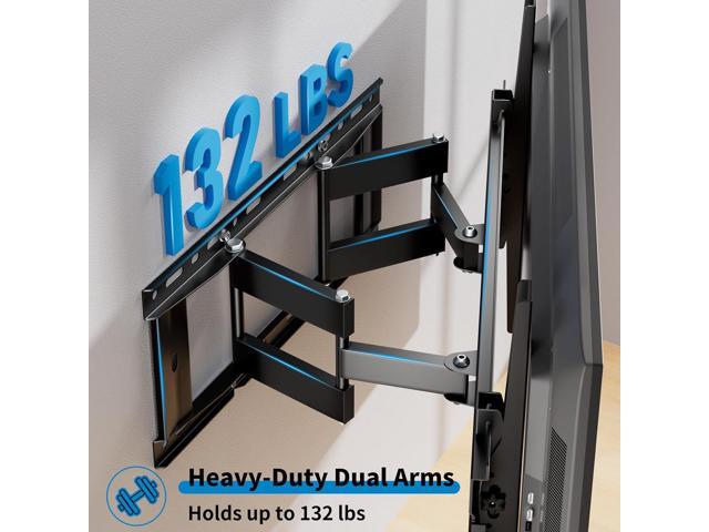 GearFusion TV Wall Mount for Most 32'-85' TVs up to 132lbs, Full Motion TV Bracket with Swivel Tilt Extension, Dual Articulating Arms TVs Mount...