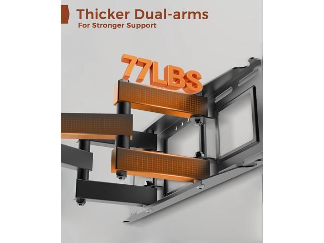 TV Wall Mount for 32-65 inch TVs, Full Motion Wall Mount TV Bracket with Articulating Dual Arms, Swivel Tilt Extension, Max VESA 400x400mm, Fits...
