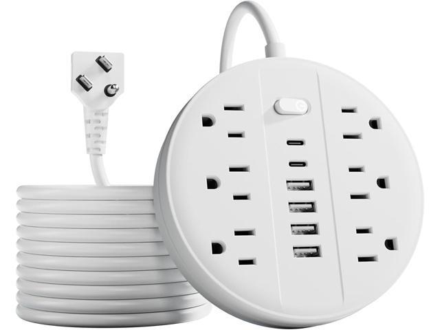 5 FT Surge Protector Power Strip, Chiefway Extension Cord with Multiple Outlets, 6 AC Outlets, 4 USB & 2 USB C, On/Off Switch, Portable Outlet...