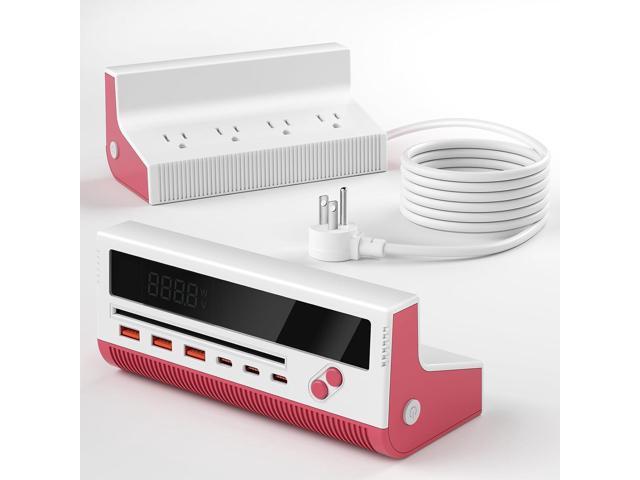 Power Strip with USB Ports, 100W 10-in-1 Surge Protector Power Strip with 4 AC Outlets, 3 USB-C & 3 USB-A Ports, USB Charging Station with Smart...