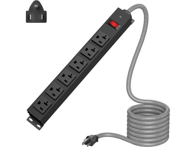 Heavy Duty Power Strip 20 amp Surge Protector,Wall mountable Power Strip,12 Gauge Extension Cord 5-15P Adapter High Amp 6-20R T-Slot Industrial...