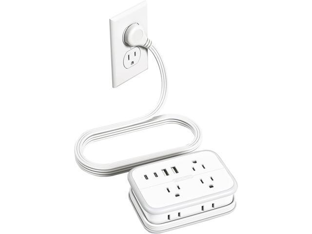 NTONPOWER Travel Power Strip, 6 Outlets 4 USB Ports(2 USB C), 4ft Extension Cord Wrapped Around Small Power Strip, Compact for Travel, Hotel,...