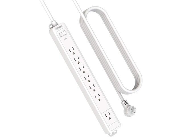 Surge Protector Power Strip, NTONPOWER Flat Plug Power Strip Long Cord, 15 ft Long Extension Cord, 7 Outlets Desktop Charging Station, 1080 Joule,...