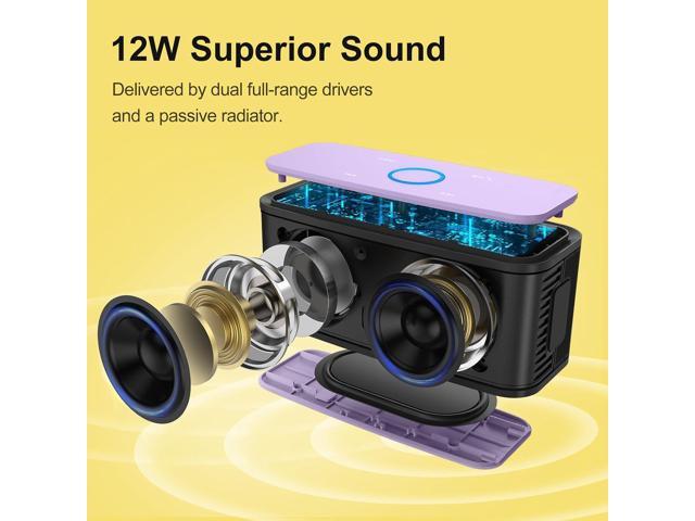 DOSS SoundBox Touch Wireless Bluetooth Speaker-12W HD Sound with Rich Bass, IPX5 Waterproof, 20H Playtime, Ideal Christmas & White Elephant Gift...