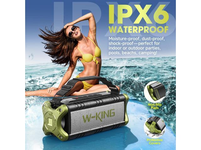 Bluetooth Speaker, 90W Max Outdoor Speaker, Loud Portable Speakers Wireless with 50W Deep Bass, Large Boombox Sound, IPX6 Waterproof, 40H, EQ, Dual...