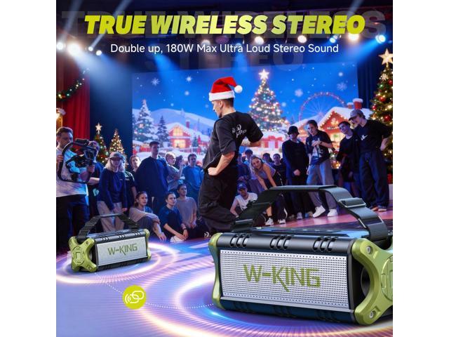 Bluetooth Speaker, 90W Max Outdoor Speaker, Loud Portable Speakers Wireless with 50W Deep Bass, Large Boombox Sound, IPX6 Waterproof, 40H, EQ, Dual...