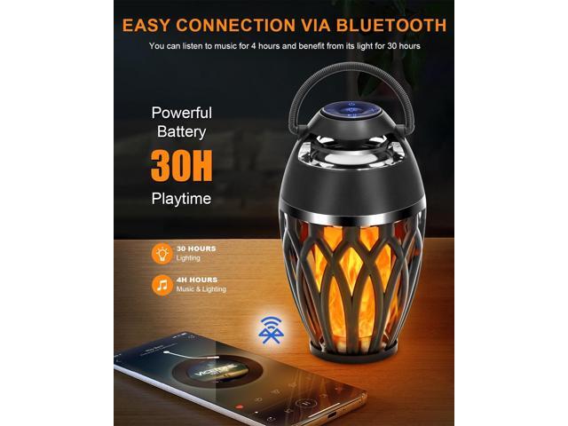 Vanten 2 Packs Outdoor Bluetooth Speakers, Bluetooth 5.0 Led Flame Speaker, IPX5 Waterproof Flame Torch Atmosphere Speaker, Flame Lamp, Gifts for...