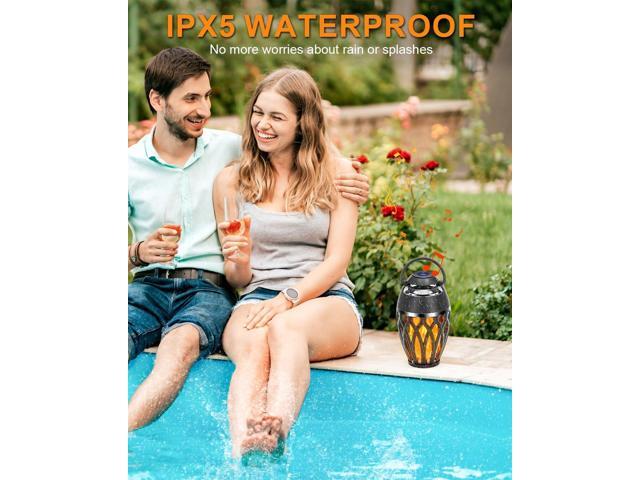 Vanten 2 Packs Outdoor Bluetooth Speakers, Bluetooth 5.0 Led Flame Speaker, IPX5 Waterproof Flame Torch Atmosphere Speaker, Flame Lamp, Gifts for...