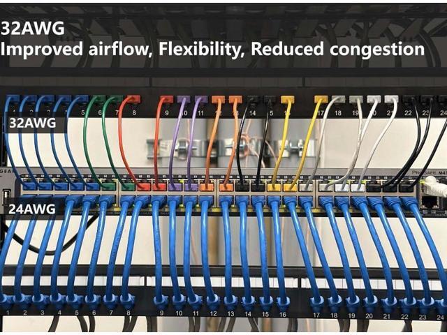 InstallerParts 1 FT (10 Pack) White Cat6A Super Slim Ethernet Cable - 10Gigabit/Sec Network - 550MHZ - 32AWG - UTP - PVC - RJ45 - TIA/EIA* T-568B -...