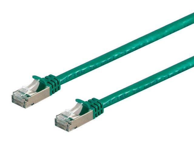 Monoprice Cat7 Ethernet Patch Cable - Flexboot RJ45, Stranded, 600Mhz, S/FTP, CMX, 26AWG, 50 Feet, Blue - Entegrade Series