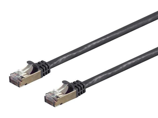 Monoprice Cat7 Ethernet Patch Cable - Flexboot RJ45, Stranded, 600Mhz, S/FTP, CMX, 26AWG, 50 Feet, Blue - Entegrade Series