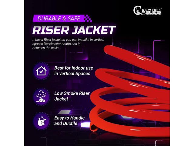 NewYork Cables Cat6 Ethernet Cable 1000ft Bulk Riser (CMR) 23AWG, UTP 4 Pairs, 550MHz 10Gbps High-Speed LAN Cable for Streaming, Gaming, Home,...