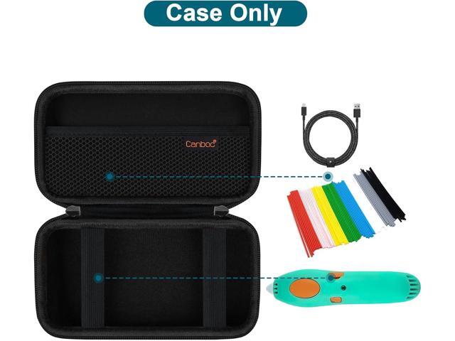 Canboc Hard Case for 3Doodler Start+ Essentials (2024) 3D Pen Set for Kids, 3D Pens Storage Organizer Carrying Holder, Mesh Pocket fit 3Doodler...