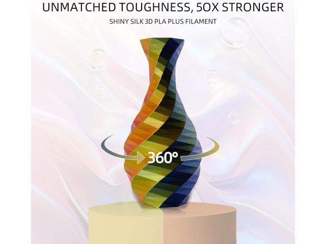 1.75mm Tricolor PLA 3D Printer Filament(SilkGoldCopperBlue), Iridescent Effect, 3D Silk Rainbow Filament Changes Color with Viewing Angle,...