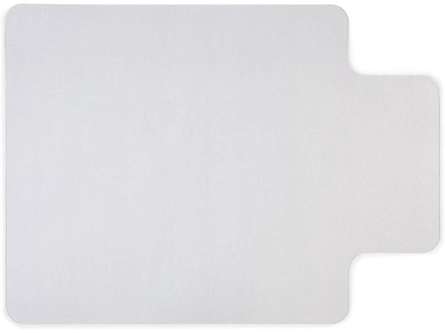 Staples Office Chair Mat, Clear Floor Mats with Lip, Hard Floors, Textured Underside, Extended Under-Desk Coverage, 48 x 36 Inch, Smooth Glide