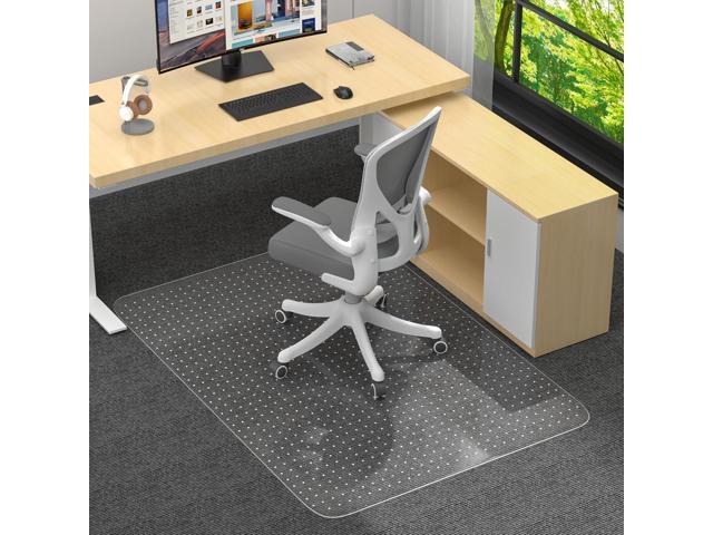 Office Chair Mat for Low Pile Carpet with Lip, 36' x 48' Clear Heavy Duty Plastic Floor Protector for Smooth Rolling Desk & Computer Chairs, Under...