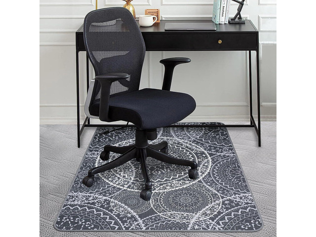 AiBOB Chair Mat for Carpeted Floors, Premium Quality Hard Material, Office Floor Mats for Computer Desk on Carpet, Easy Gride for Chairs, 36x48 Grey