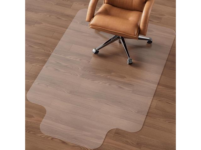 NATRKE Clear Chair Mat for Hardwood Floor, 35.4' Ã— 47.2' T-Shaped Office Chair Mat Transparent Floor Mat with Non-Slip Frosted Back, Heavy Duty PVC...