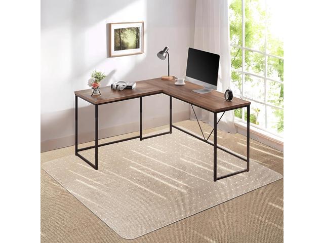 Kuyal Desk Chair Mat for Carpet, 46'' x 72'' Rectangle Transparent Mats for Chairs Good for Desks, Office and Home, Easy Glide, Protects Floors for...