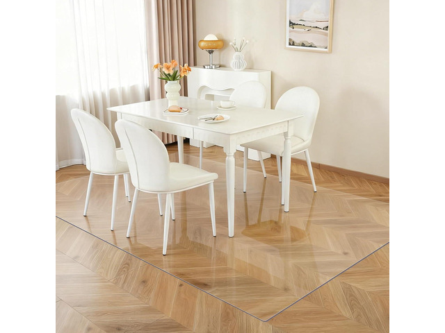 Royhom Clear Chair mat for Hardwood Floor 51 x 63 Inches, Clear Floor Mat for Rolling Chairs, Desk Hard Surface Pad, Waterproof Rectangle Protector...